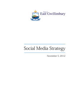 Social Media Strategy - Town of East Gwillimbury