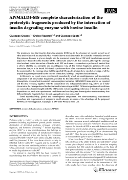 AP/MALDI-MS complete characterization of the proteolytic fragments