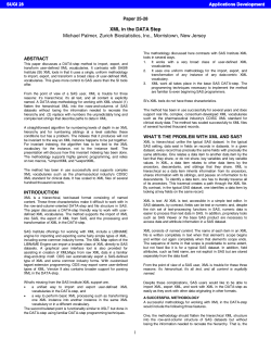 SUGI 28: XML in the DATA Step