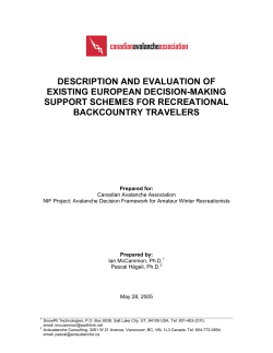 description and evaluation of existing european decision