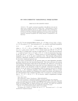 ON NON-COERCIVE VARIATIONAL INEQUALITIES 1