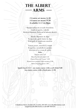 2 Course set menu 14.50 3 Course set menu 19.50 Available 12