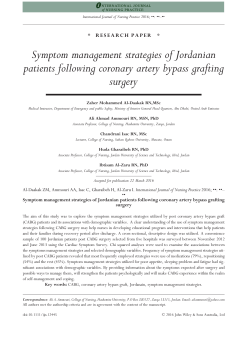 Symptom management strategies of Jordanian patients following