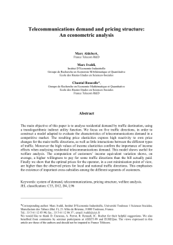 Telecommunications demand and pricing structure: An