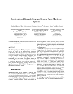 Specification of Dynamic Structure Discrete event Multi