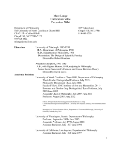 Publications - UNC Philosophy