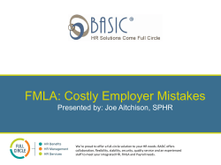 FMLA: Costly Employer Mistakes