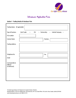 General Agent Application - The Right Equity Release
