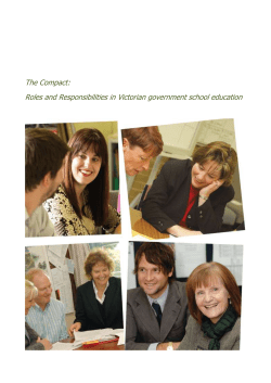 The Compact: Roles and responsibilities in Victorian government