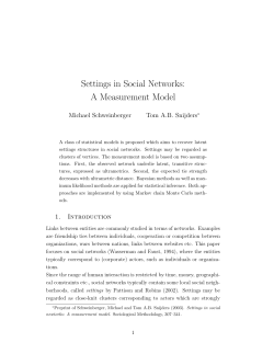 Settings in Social Networks: A Measurement Model