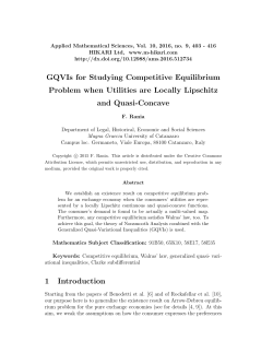 GQVIs for Studying Competitive Equilibrium Problem