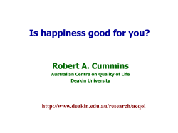 Cummins, R. A. (2012). Is happiness good for you?