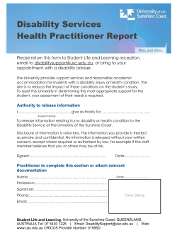 Learning Access Plan - University of the Sunshine Coast