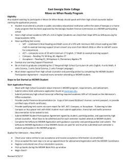 East Georgia State College Move on When Ready Program