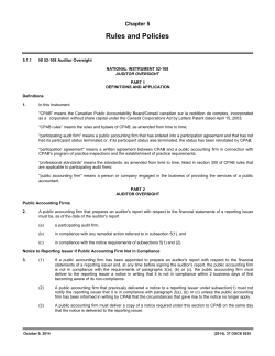 52-108 ​Auditor Oversight