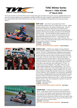 Club Winter Series &ndash; Round 4 &ndash; 6th March (FINAL ROUND)