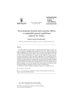 Environmental taxation and economic effects: a computable general