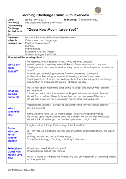 Learning Challenge Curriculum Overview Date: Spring Term 2 2016
