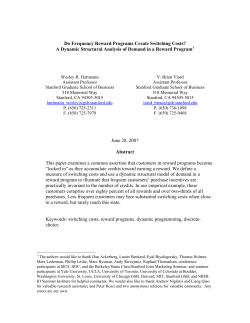 Do Frequency Reward Programs Create Switching Costs? A