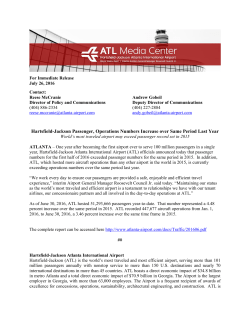 Hartsfield-Jackson Passenger, Operations Numbers Increase