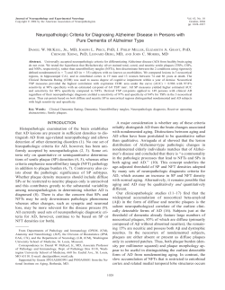 Neuropathologic Criteria for Diagnosing Alzheimer Disease in