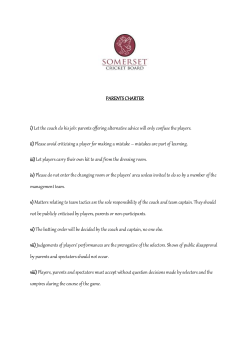 PARENTS CHARTER i - Somerset Cricket Board
