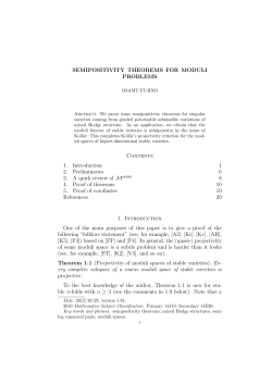 SEMIPOSITIVITY THEOREMS FOR MODULI PROBLEMS Contents