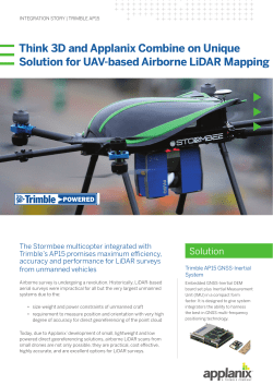 Think 3D and Applanix Combine on Unique Solution for UAV