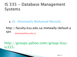 IS 335 - Database Management Systems_Lectur1