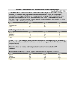 2014 Men`s and Women`s Track and Field/Cross