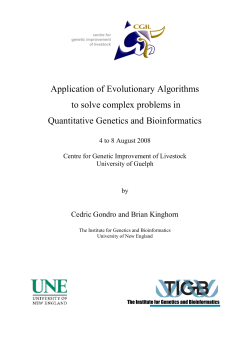 Application of Evolutionary Algorithms to solve complex problems in