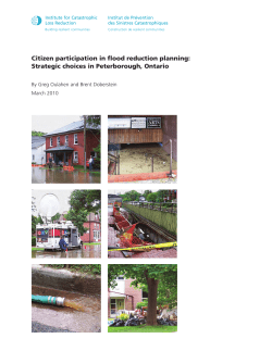 Citizen participation in flood reduction planning: Strategic choices in