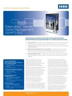 EasyLobby SVM Software Datasheet