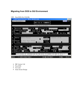 Migrating from DOS to GUI Environment