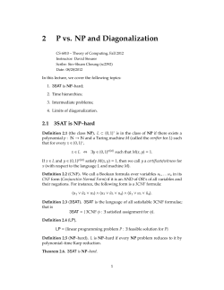2 P vs. NP and Diagonalization