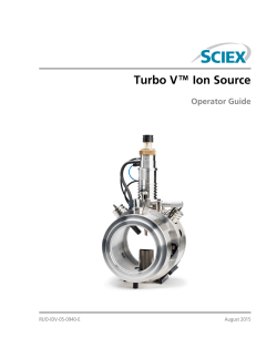 Turbo V&trade; Ion Source Operator Guide