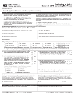 PS Form 3624 - Application to Mail at Nonprofit USPS