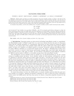 MANAGING SMILE RISK 1. Introduction. European