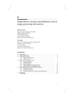 Graph theory concepts and definitions used in