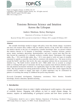 Tensions Between Science and Intuition Across the Lifespan