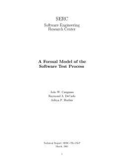 A Formal Model of the Software Test Process