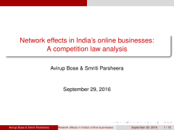 Network effects in India`s online businesses