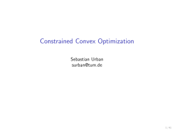Constrained Convex Optimization