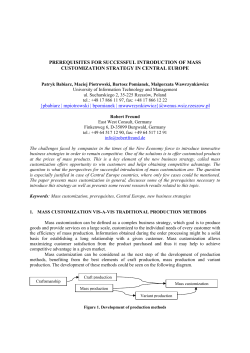 PREREQUISITES FOR SUCCESSFUL