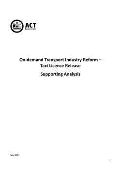 Taxi licences - Access Canberra