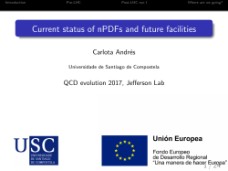Current status of nPDFs and future facilities
