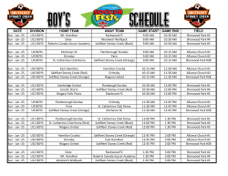 DATE DIVISION HOME TEAM AWAY TEAM GAME START GAME