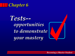 Becoming a Master Student