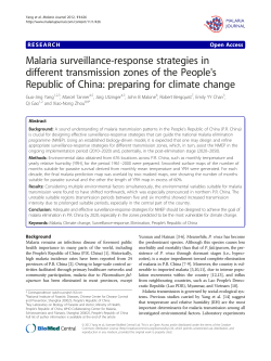 Malaria surveillance-response strategies in different transmission