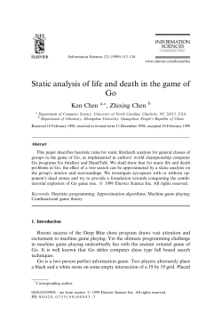 Static analysis of life and death in the game of Go